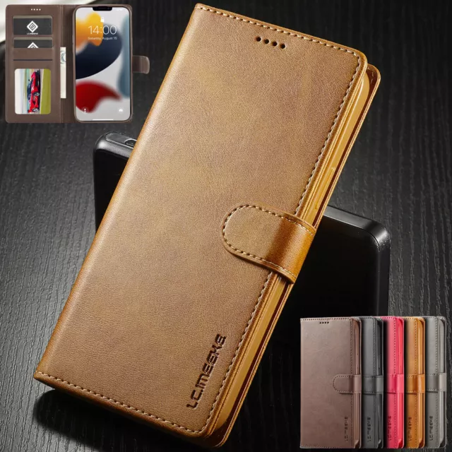 Leder Hülle für Xiaomi 13T 12T Redmi Note 13 12 11 Pro Handy Tasche Schutz Case