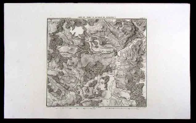 1859 Dufour Map Moesskirch Battlefield Germany Napoleon