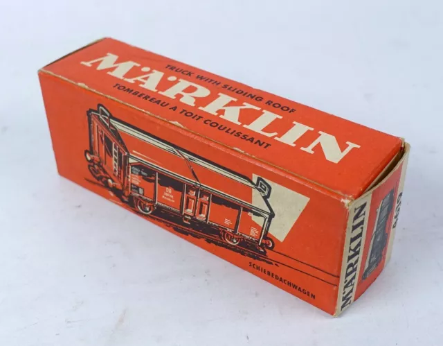 Märklin 4619 LEERKARTON Güterwagen Schiebedach Wagen OVP H0 Leerverpackung rot,"