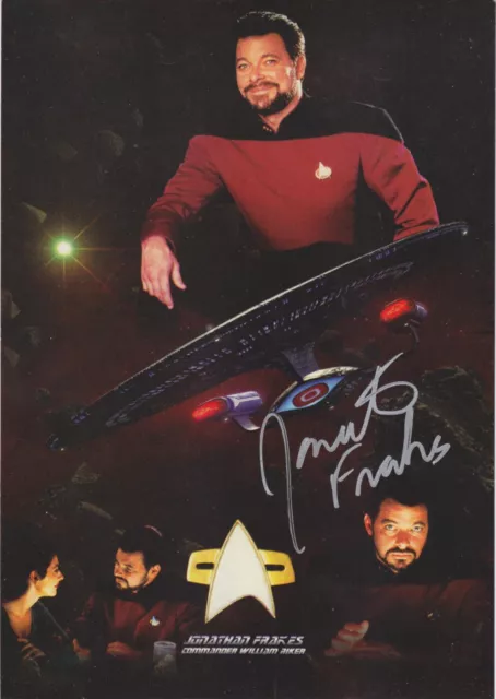 Autografo Star Trek William T. Riker Jonathan Frakes Next Generation di persona