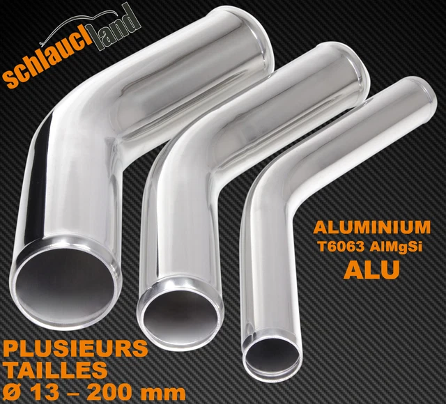 Coude Acier Inoxydable 45° - Pour Tuyauterie Échappement Auto - Poli - Diamètre 19 à 51 Mm
