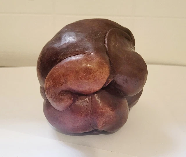 Weeping Buddha Carved Vtg Wooden Yogi Sculpture Statue Meditating 4 in.