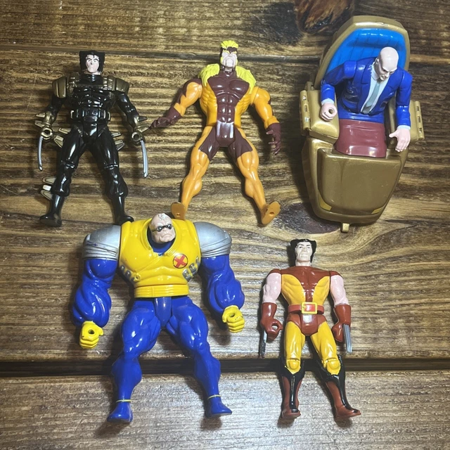 Lot of 5 Vintage 1991 1993 Marvel X-Men Toy Biz Superhero Action Figures
