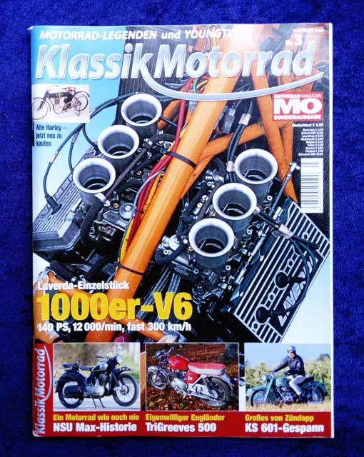 Klassik Motorrad 3/2007  Laverda V6, NSU Max Historie, KS 601 Gespann, Su GT 380