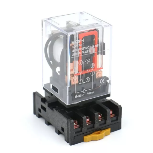 Reliable Performance MK2PI Power Relay 10A 250V 8 Pin DPDT with AC/DC Options