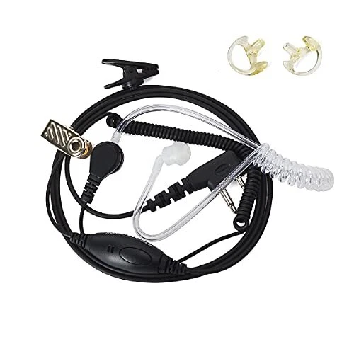 UAYESOK Talkie-walkie Bodyguard Écouteur Air Tube Acoustique Casque VOX PTT M...