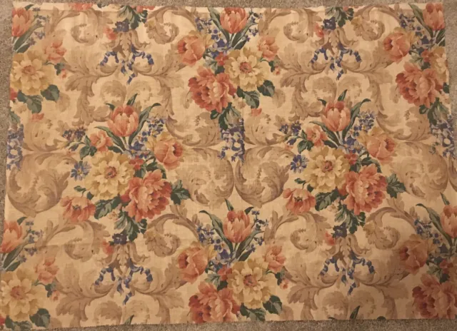 Mid 19th Century French linen Floral Fabric