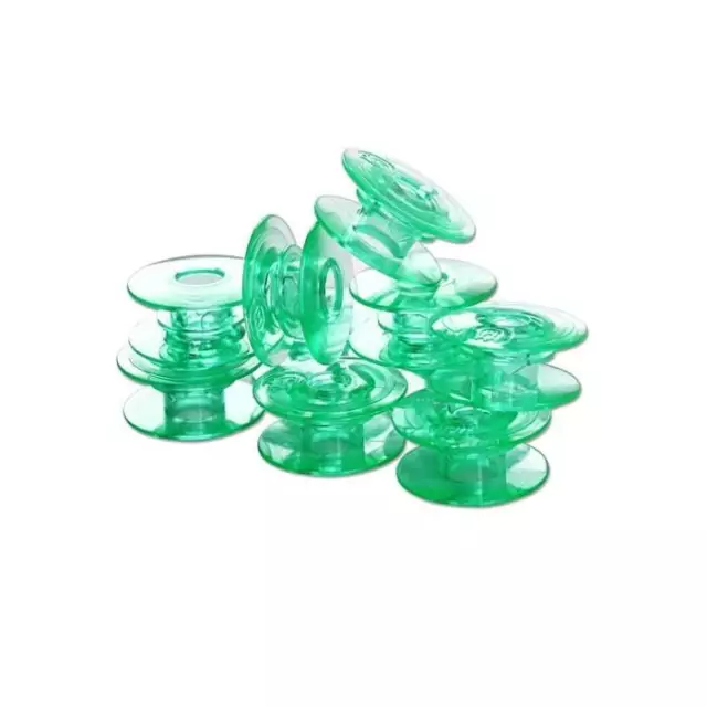 Husqvarna Viking Green Plastic Sewing Machine Bobbins (Set of 10), Pfaff Emerald