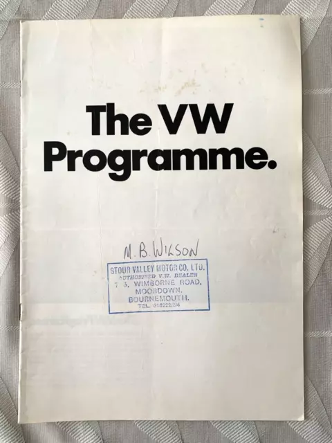 The VW Programme - Volkswagen Marketing Brochure - January 1973