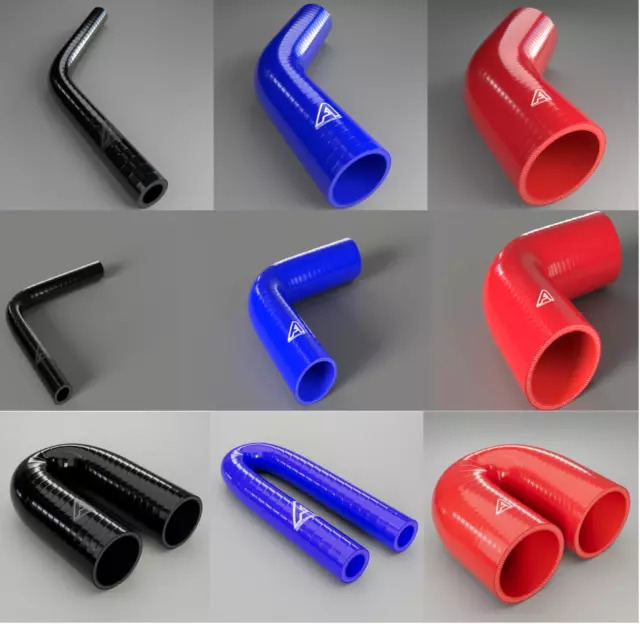 45 90 or 180 Degree Silicone Elbow Hose Pipe Bend Turbo Water Intercooler