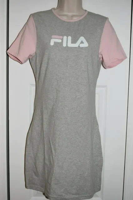 NWT Fila Women's Roslyn Dress Grey Pink LW911117 Size M