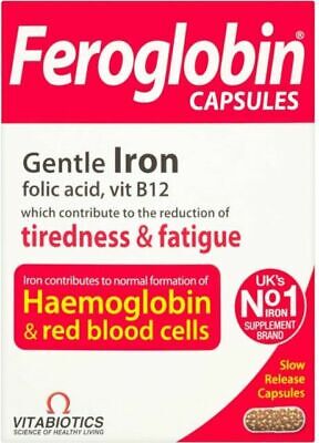 Vitabiotics Feroglobina Original - Paquete de 30 Cápsulas de 2 (60 Cápsulas)
