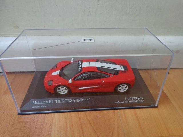 MINICHAMPS 1/43 Mclaren BMW F1 GTR Swb Rouge & Blanc Hekorsa Edition Voiture