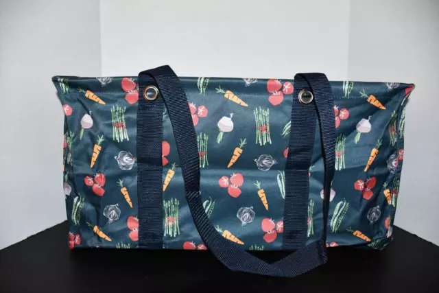 Thirty One LARGE Utility Tote in Ink Blocks NWT