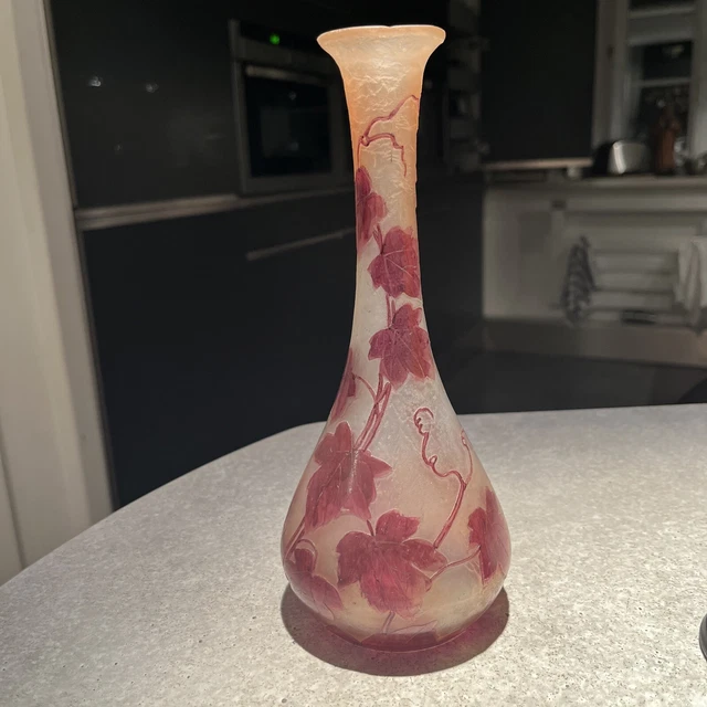Vase signé Legras Série rubis 39 Cm - FR