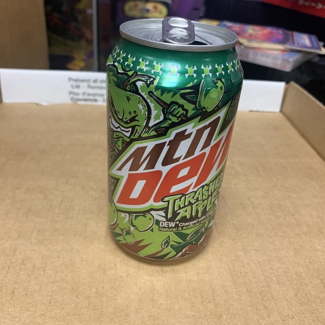2021 Thrashed Apple Mtn Dew Mountain Dew 12 oz Can Crisp Apple Charged Dew Empty