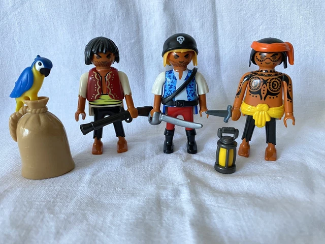 PLAYMOBIL 4139 PIRATES ile barque bateau enfant hamac tresor NEUF