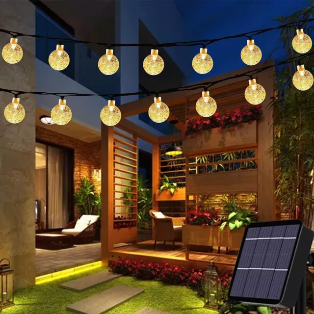 Catena luminosa led energia solare Luci Stringa da Giardino 7 metri, 50 led