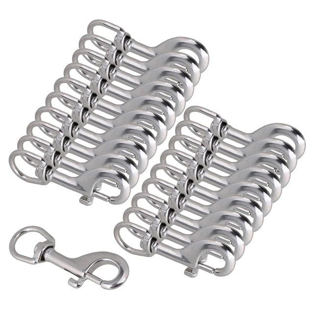 Lot De 25 Clips Pivotants Avec œil Rond En Alliage D'acier - Quincaillerie 1" - Plaqués Argent - Référence 40374 - ProRider