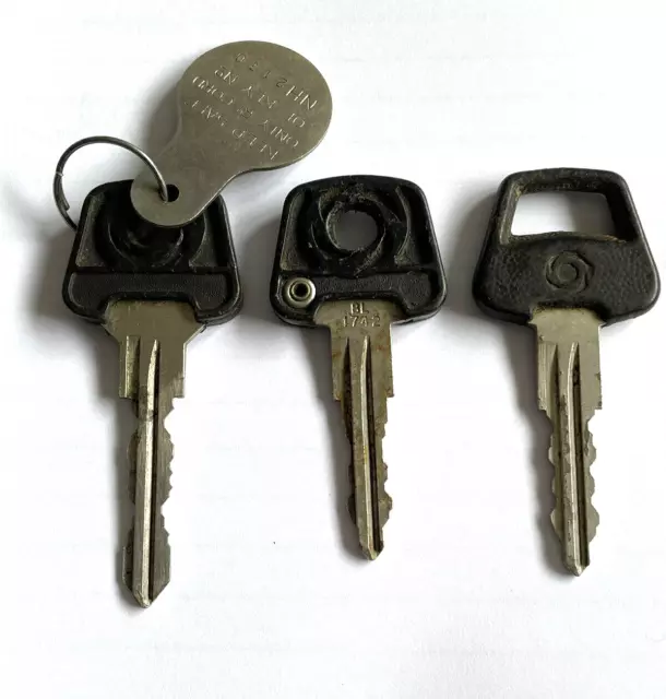 Classic Leyland Keys & Original Key Serial Number Fob, Mini Jaguar Triumph Rover
