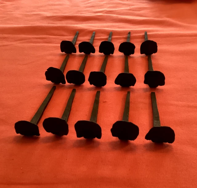 Lot of 15 Antique Wrought Iron Farm Barn Hardware, Nails…2 1/2”+/-