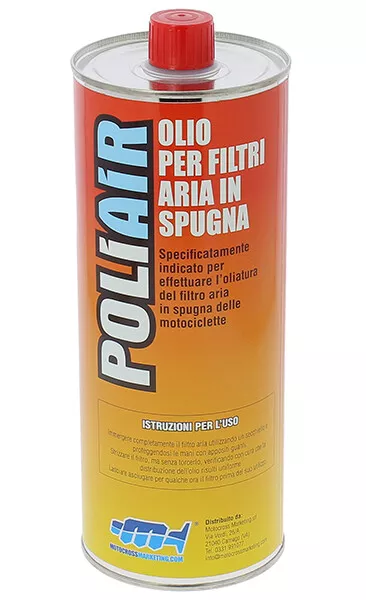 Olio POLIAIR Per Filtri Aria In Spugna CROSS - ENDURO 1000 ML