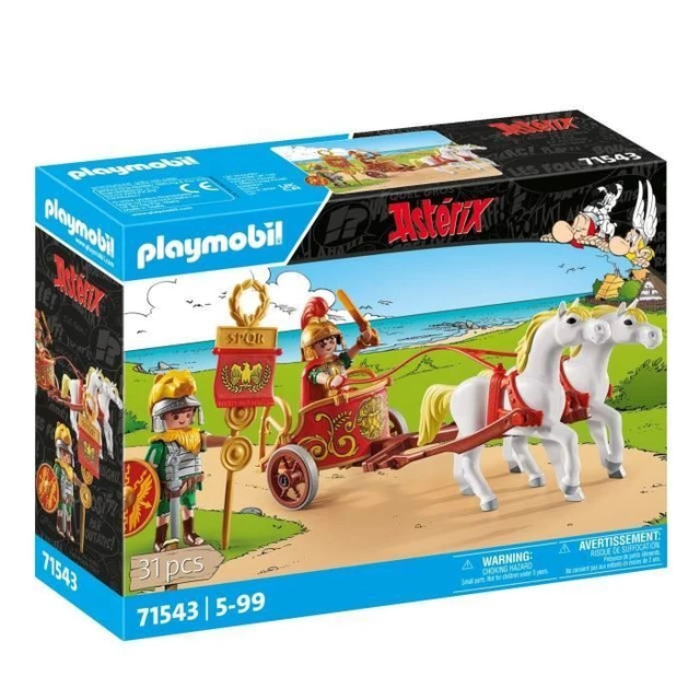Play Asterix - Char Gaulois Motorisé à Un Cheval Avec Asterix Et Obelix   Ceji Allemagne France  Ref P Image 562114 Grande