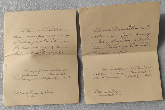 FAIRE PART DE décès de M. Marie Alfred LE ROY Vicomte de Valanglart