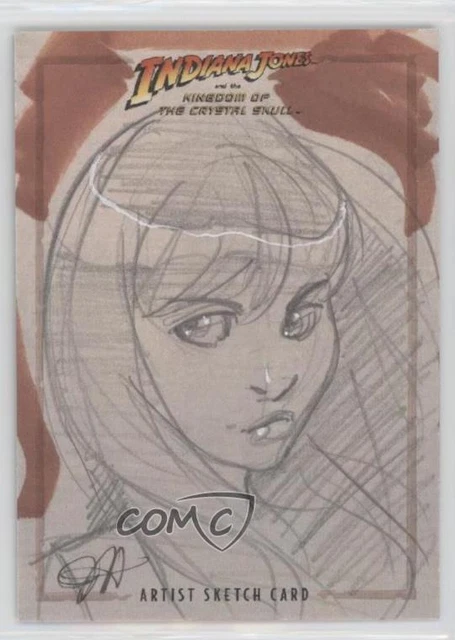 2008 Topps Indiana Jones Heritage Sketch Cards 1/1 Jessica Hickman Sketch 2d8