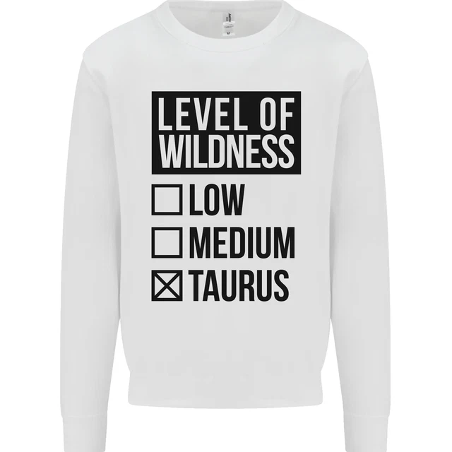 Levels of Wildness Taurus Kids Sweatshirt Jumper