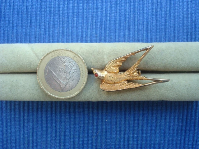 Broche Canard (duck) - Rossi Bijoux Paris - Métal Doré / Alliage Doré - Occasion - Collection Vintage