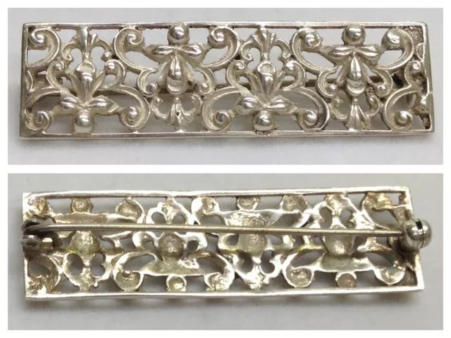 Magnifique Broche 925er Argent Silbernadel Bijoux en Motifs Anciens