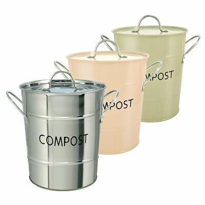 inserto interno lavabile in lavastoviglie per tutti i giorni in cucina 4,3 l grigio in acciaio inox biologico con coperchio inodore e lavabile YourCasa® Secchio per compost in acciaio inox 