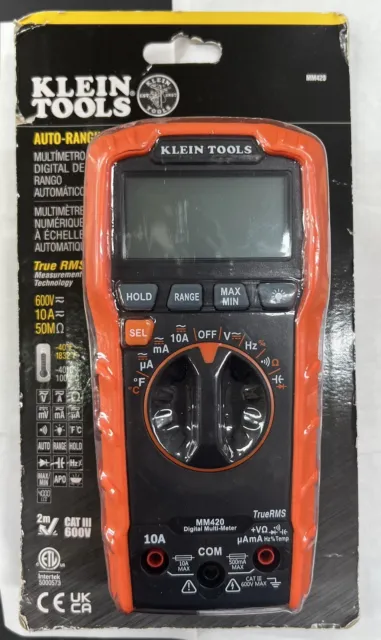 Brand NEW Klein Tools MM420 600V Auto-Ranging Digital Multimeter