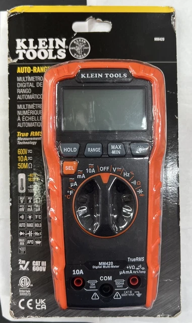 Brand NEW Klein Tools MM420 600V Auto-Ranging Digital Multimeter