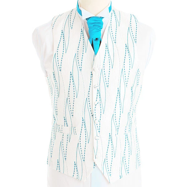 Cappotto vita turchese blu foglia ex noleggio ballo di nozze formale (taglie adulti e ragazzi)
