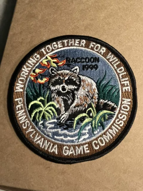 1999 Pennsylvania Game Commission Wtfw Patch "Raccoon" 4" Diameter