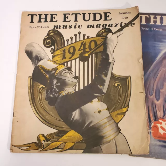 THE ETUDE Music Magazine January July 1940 Ads Photos Sheet WWII Era Vintage 3