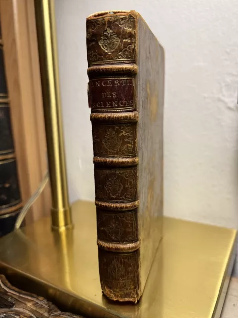 1714 Antik Buch TRAITE DE L‘INCERTITUDE DES SCIENCES Tradiuit De L‘Angelou’s RAR