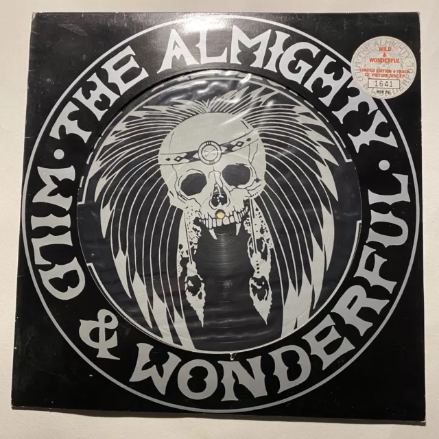 THE ALMIGHTY Wild & Wonderful 12" Vinyl Single Picture Disc 1990 Polydor PZP 75