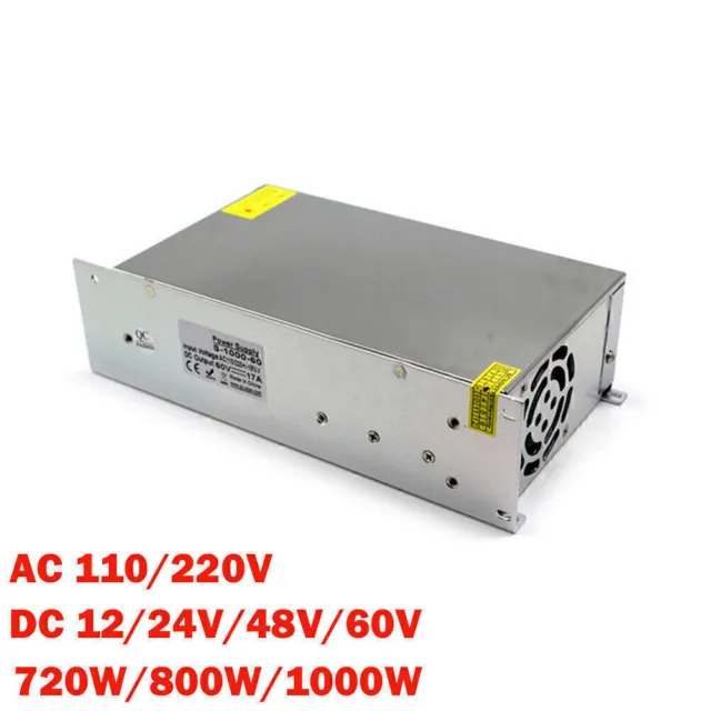 Metal 720W 800W 1000W Switching Power Supply AC110V/220V to DC 12V/24V/48V/60V