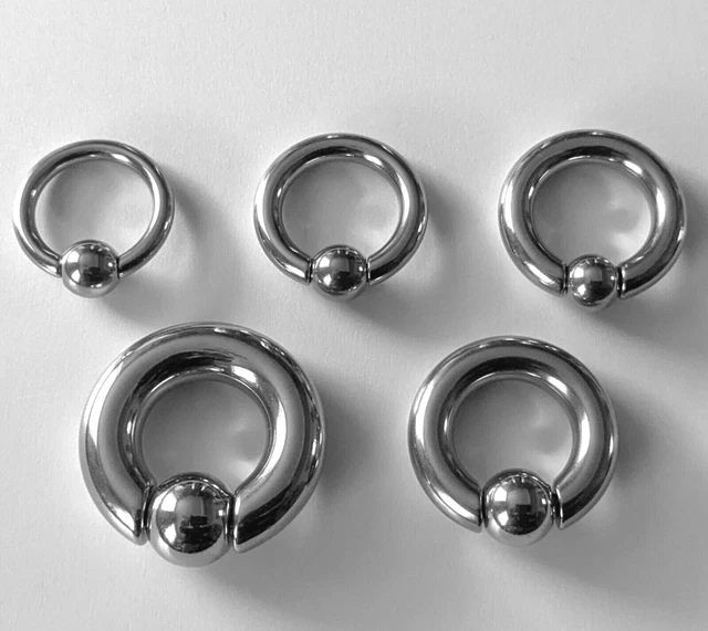 1 Stück Piercing Ring BCR Springball Prinz Albert In 3 5 6 8 Mm Studio Ware Neu - Foto 4