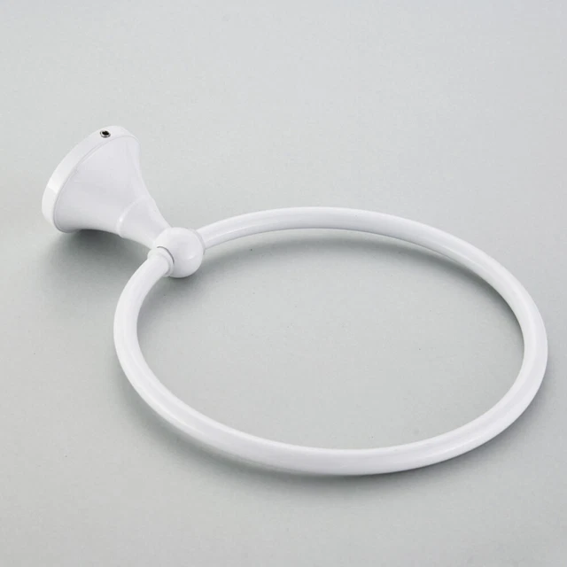 White Round Towel Ring Bathroom Round Antique Brushed Old Towel Rack Towel