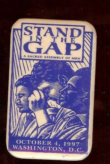October 4 1997 pin STAND in GAP Sacred Assembly of MEN pinback button