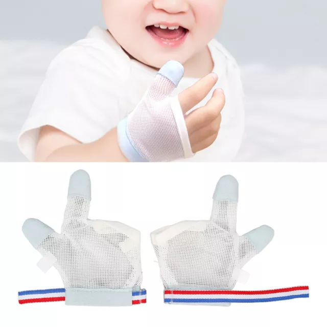 Pair Stop Thumb Sucking Baby Toddler  Kids Finger Thumbsucking Guard Kit