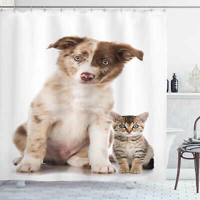 Cane e gatto Tenda da Doccia Cucciolo di Border Collie