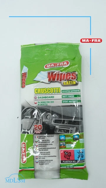 Ma-Fra Panno Wipes Satin Pulitore Per Cruscotto Effetto Satinato Monouso "H0379"