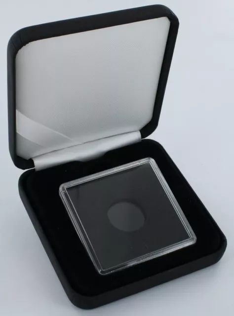 Coin Collector Storage Deluxe Black QUADRUM Presentation Case and Capsule