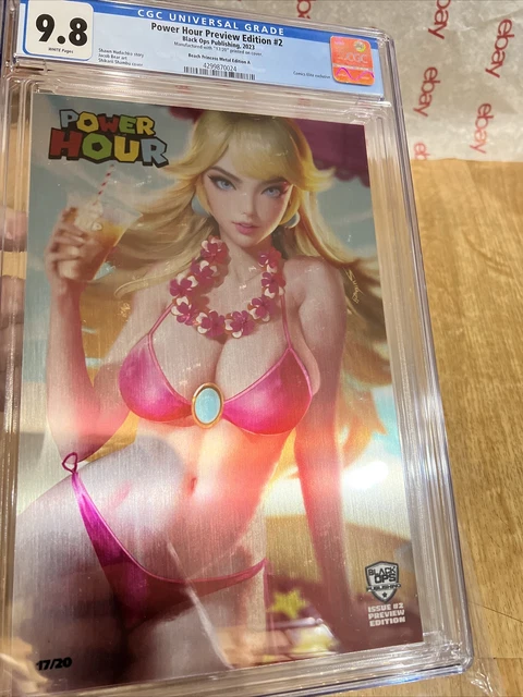 Shikarii Princess Peach Cosplay Power Hour Preview Ed 2 A CGC 9.8 Metal Ltd 20