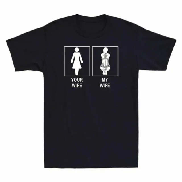 Cotton T-Shirt Wife Husband For Wife Funny BDSM Your Novelty My Men's Gift VS